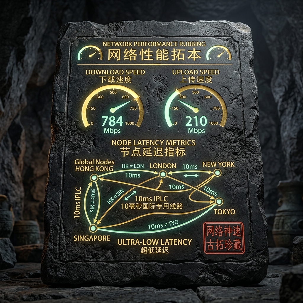 青云梯机场 摩崖阴刻 IPLC 专线延迟拓印面板
